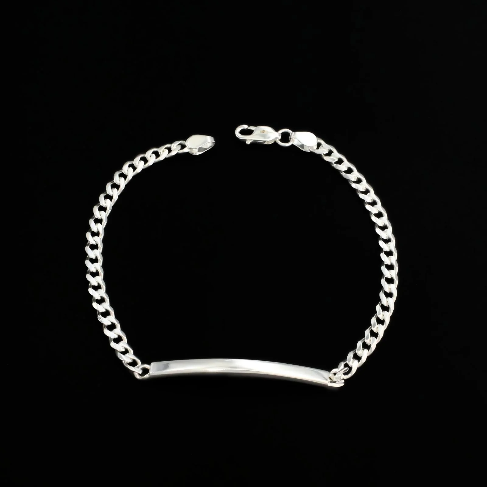 925 Sterling Silver Men's Thinnest Cuban Bracelet Man Jewelry 8.5" - Image 2