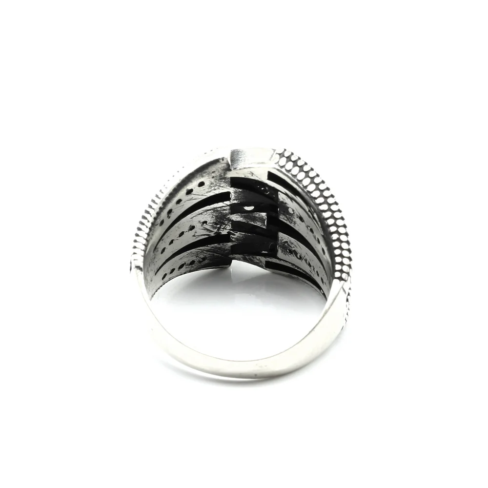 925 Sterling Silver Oxidized Dragon Claw Sterling Silver Men's Ring - Image 5