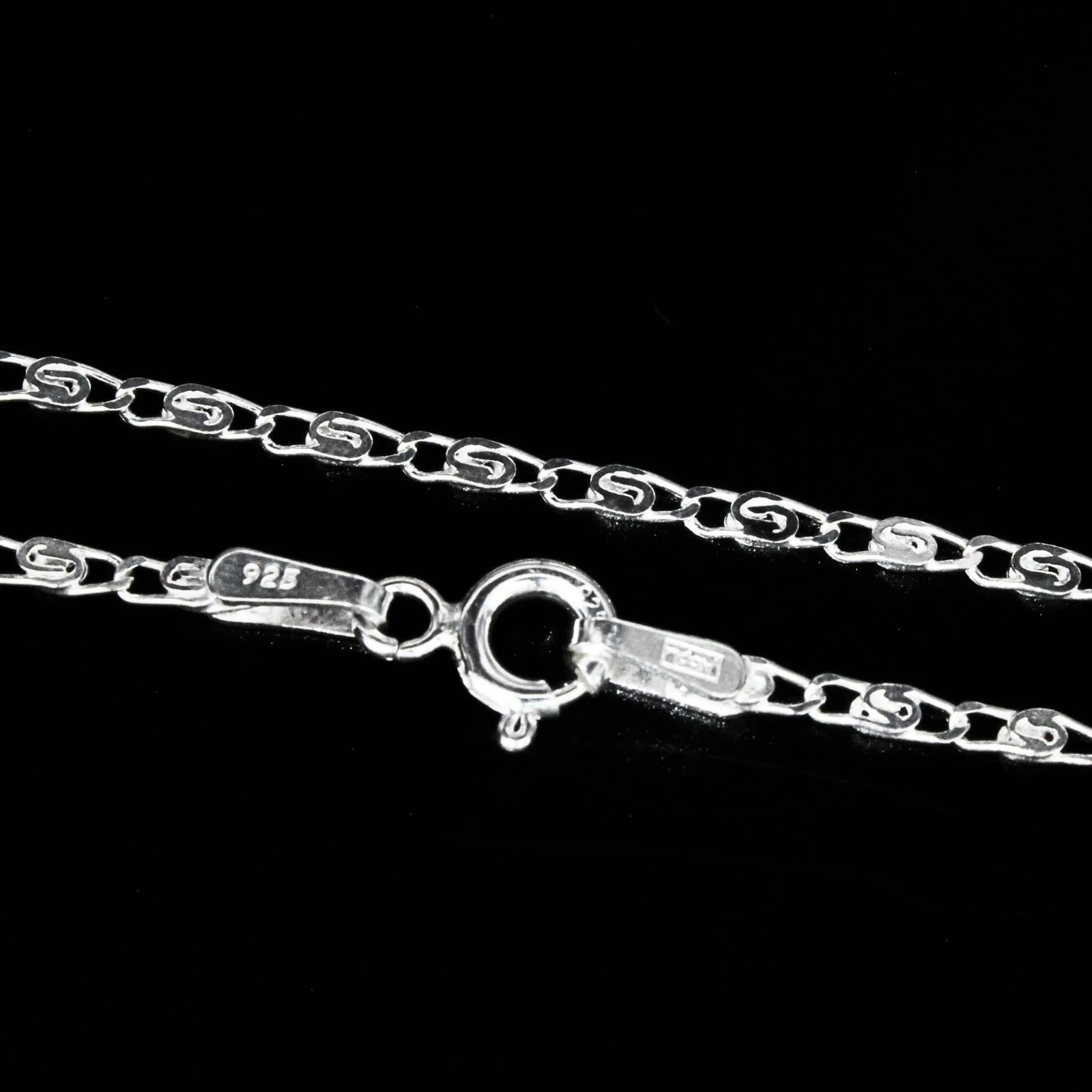 925 Sterling Silver women gorgeous Snail Neck chain 18" - Image 4