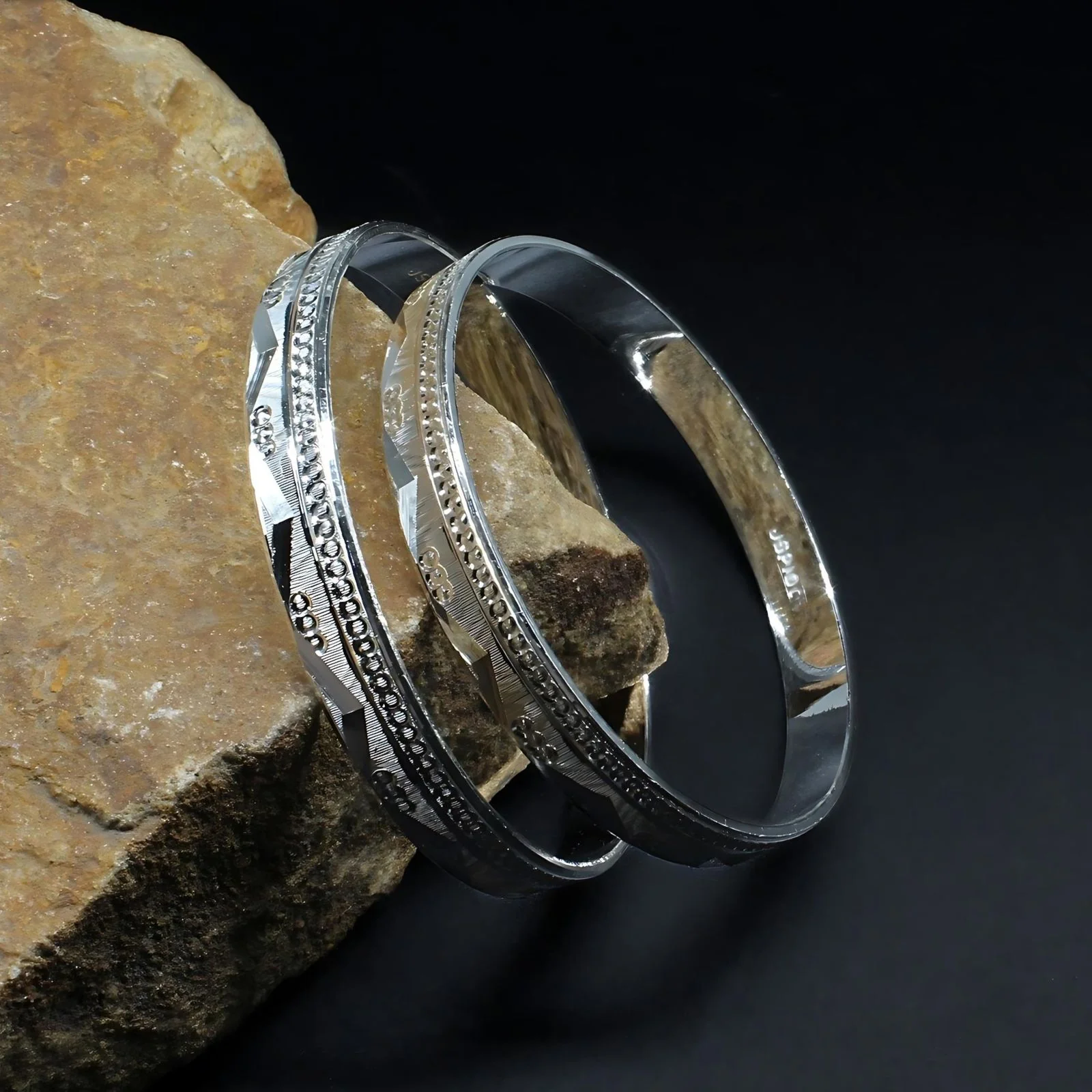 990 Real Silver Women gifiting jewellery Bangles Bracelet (Kangan)- Pair