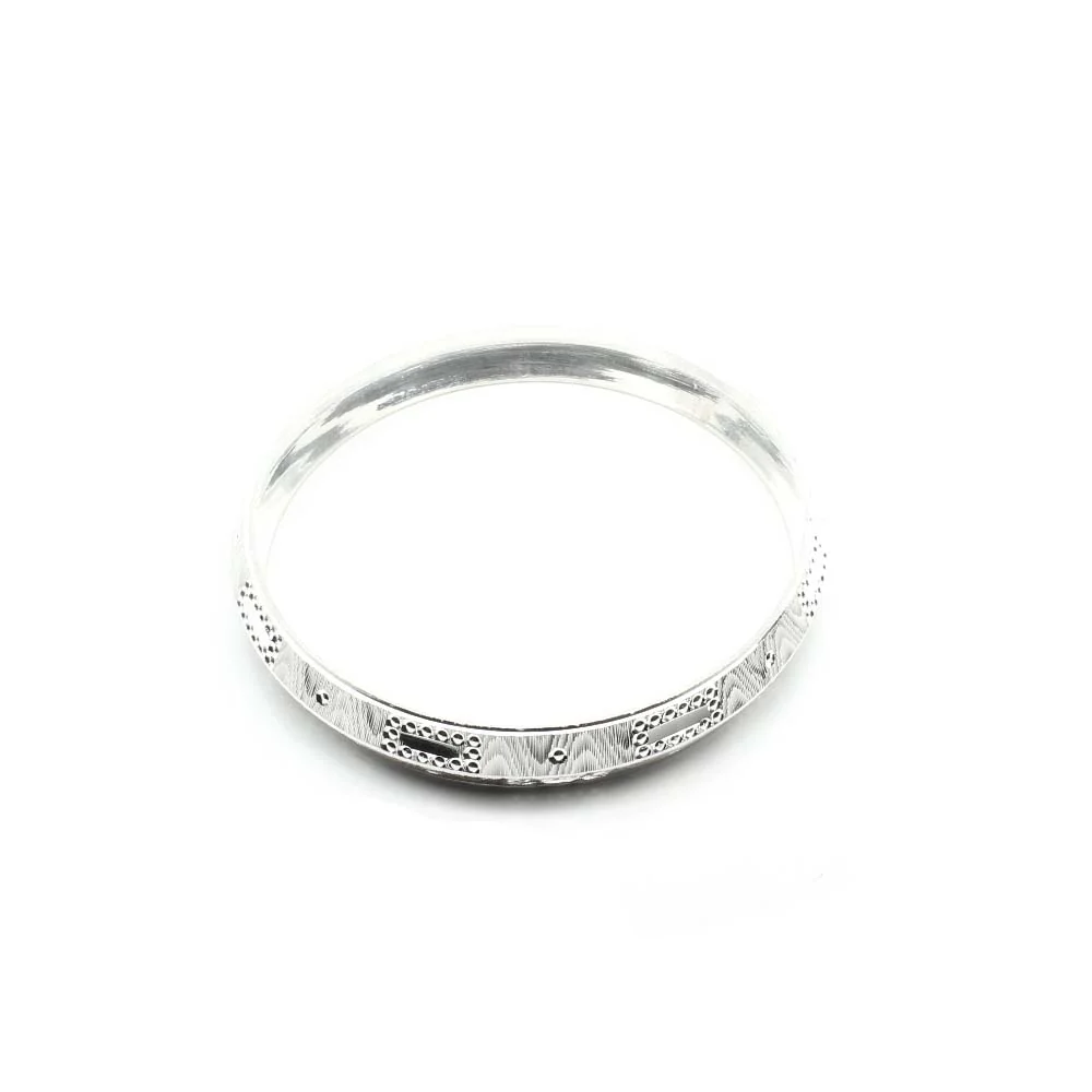 999 Sterling Silver Men's Bangle pure silver Bracelet - Image 3