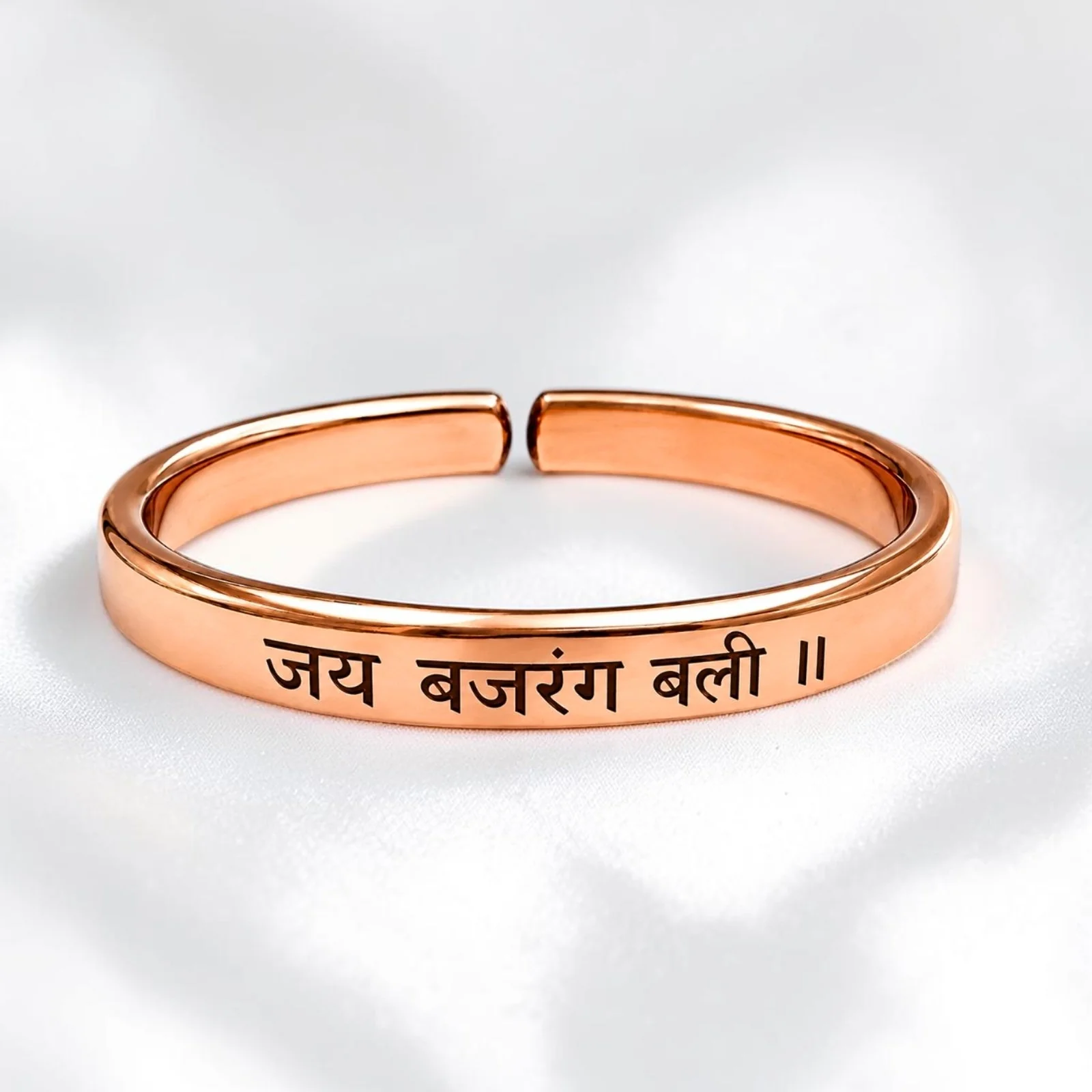 Adjustable Mantra Engraved Pure Copper Cuff  Kada Bracelet - Select Your Mantra - Image 11