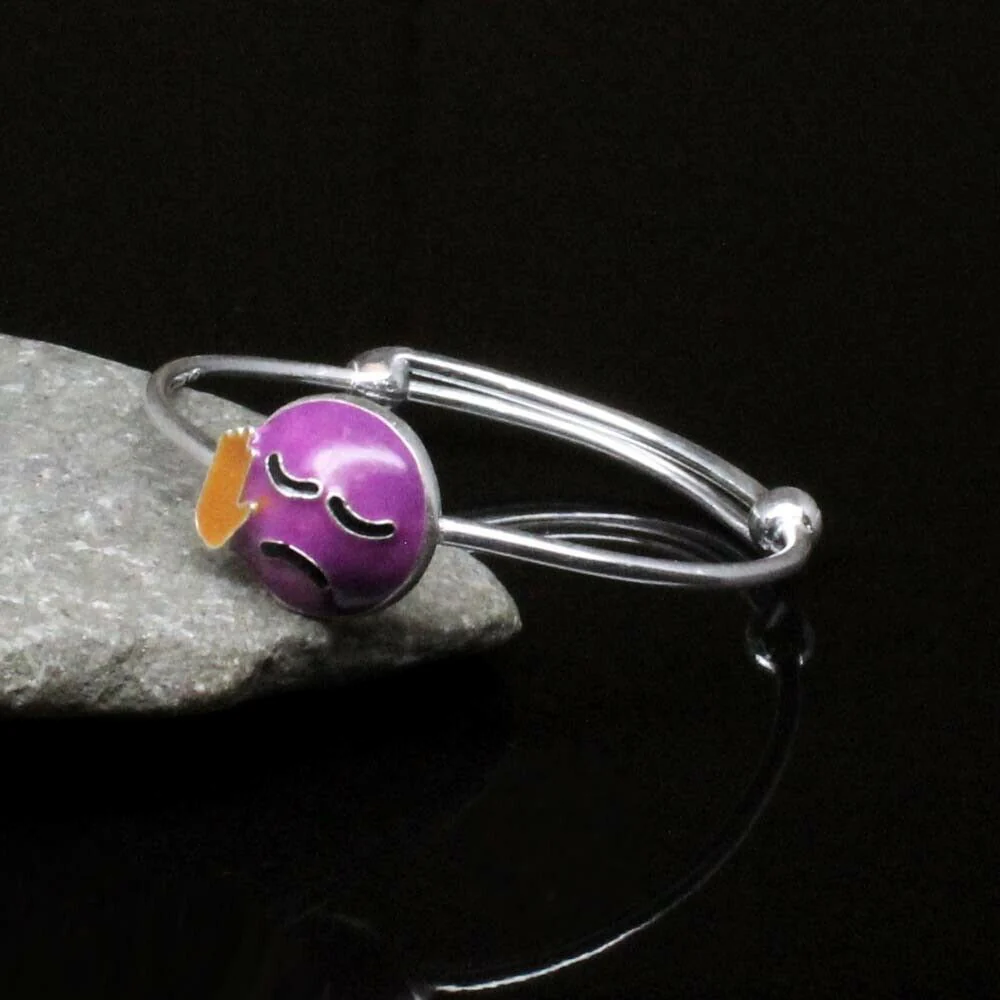 Baby Toddler silver Bangles Bracelet - Single