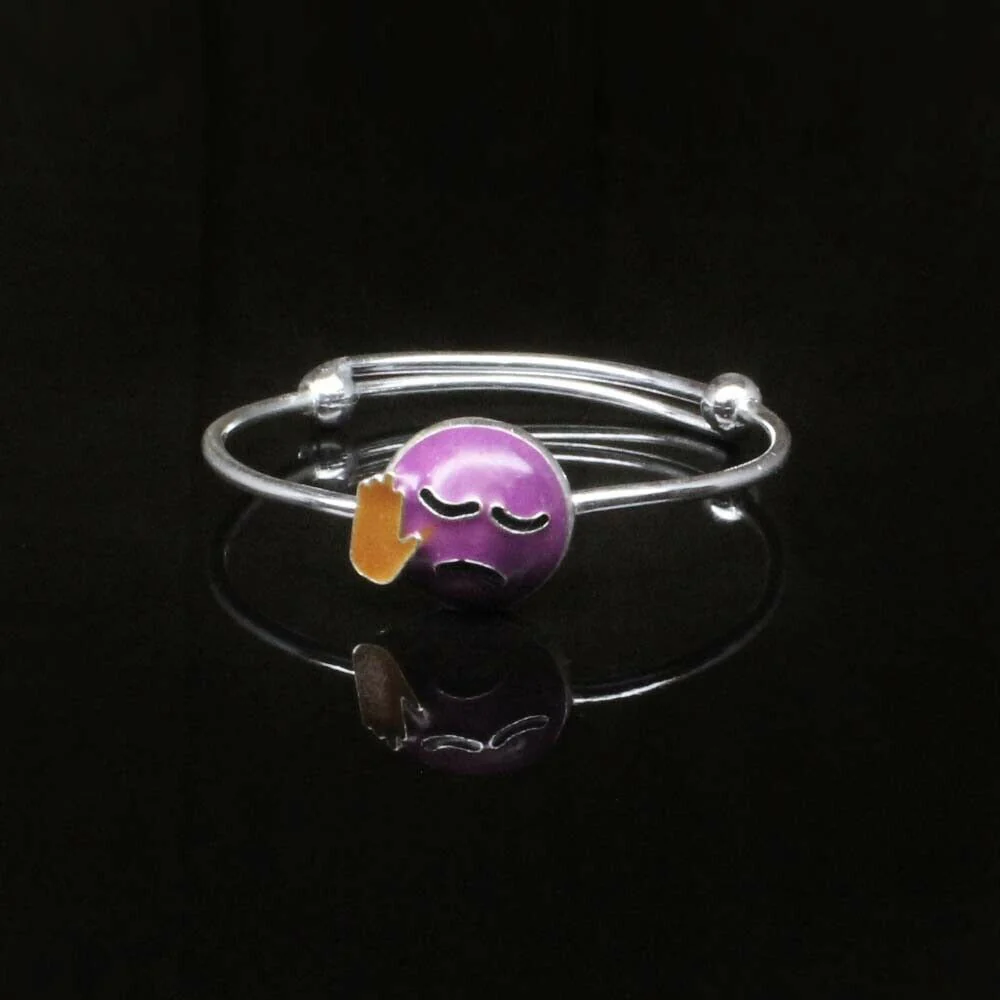 Baby Toddler silver Bangles Bracelet - Single - Image 2