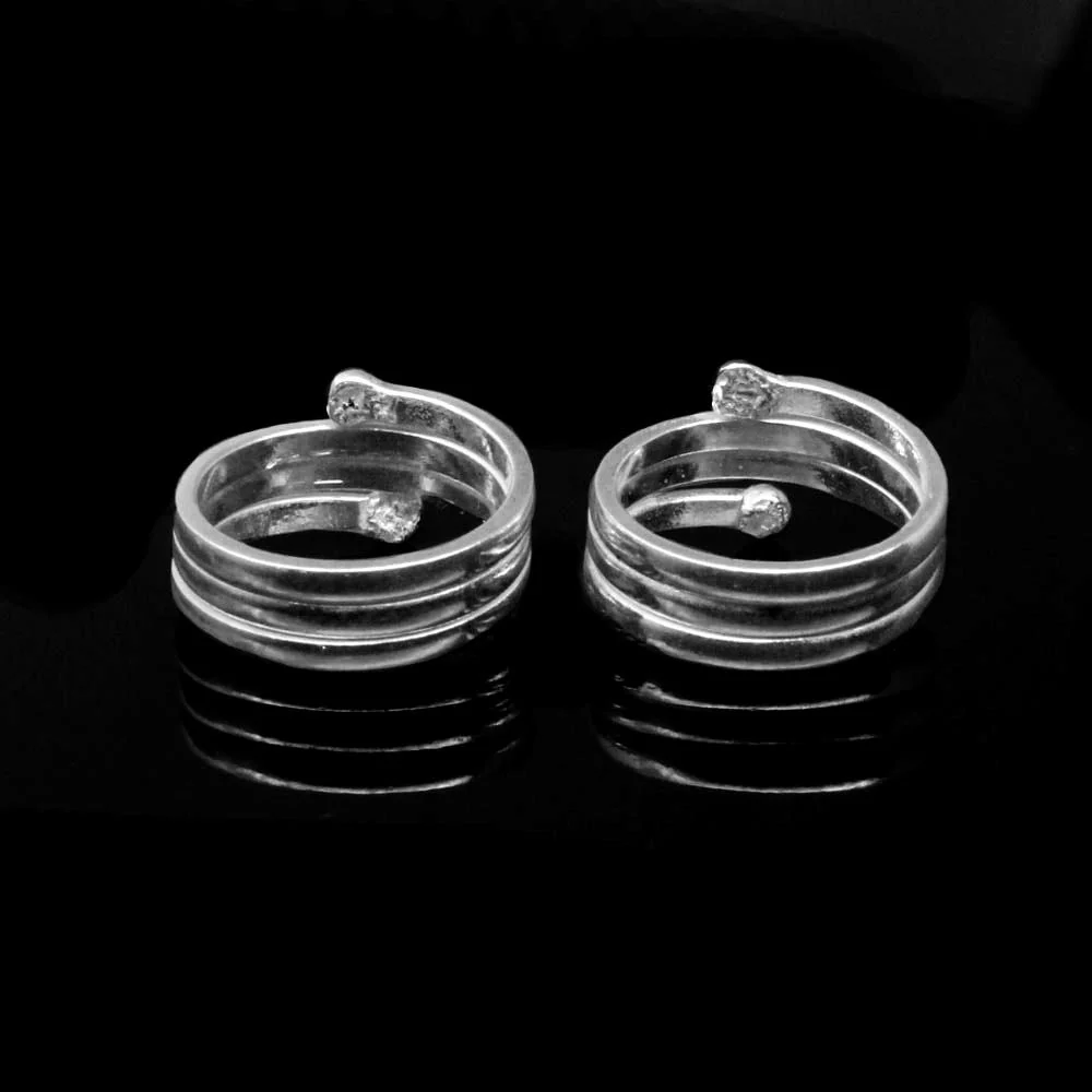 Beautiful Real 925 Silver Toe Rings Indian Handmade bichia foot ring - Image 3