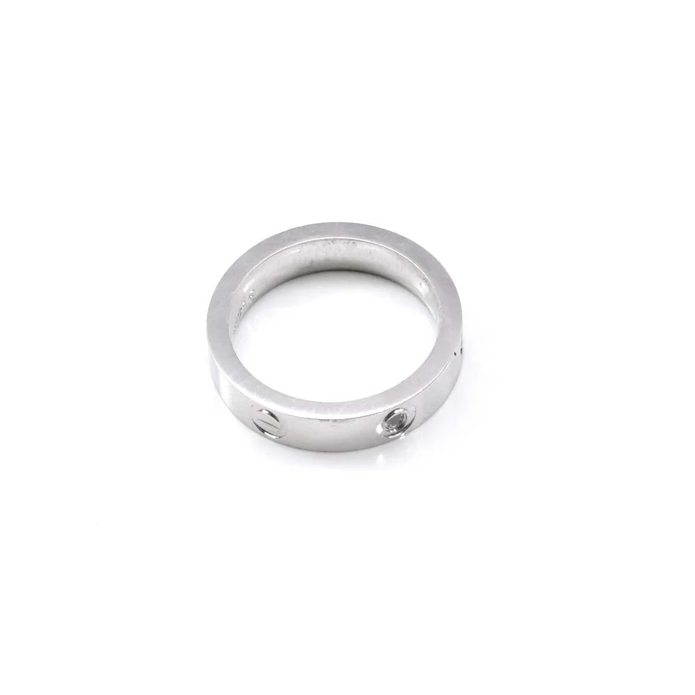 Beautiful White CZ 925 Solid Real Silver Unisex Love Ring - Image 4