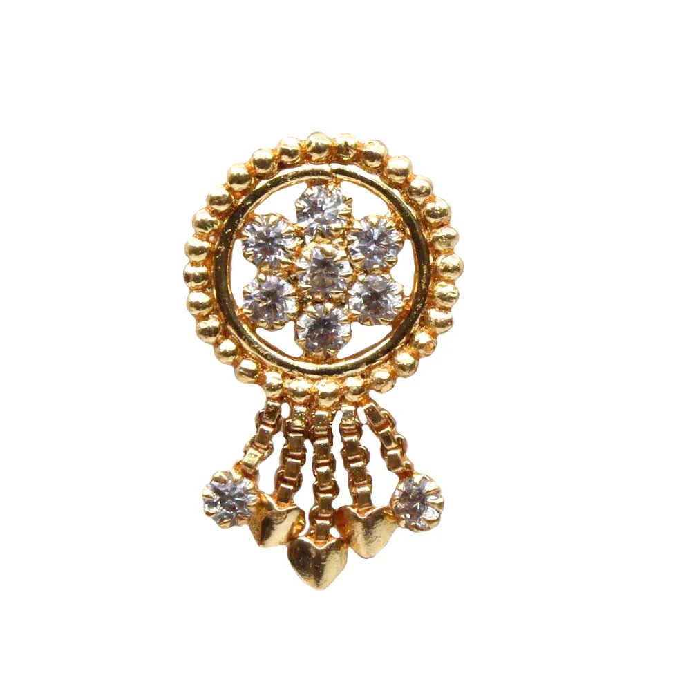 Big Dangle CZ fashion nose stud - Image 2