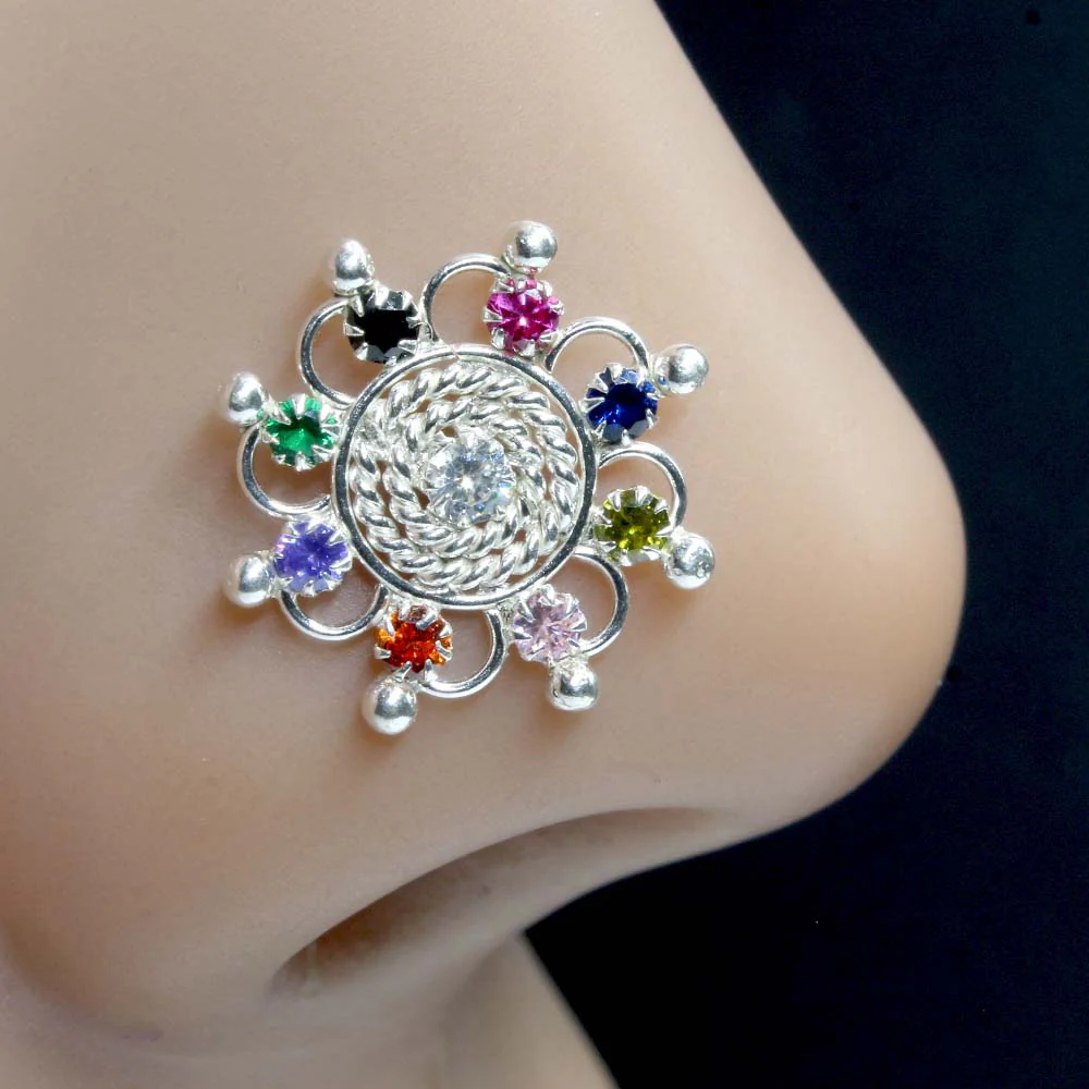 Statement Gold Plated Silver Nose Stud for Women - Image 6