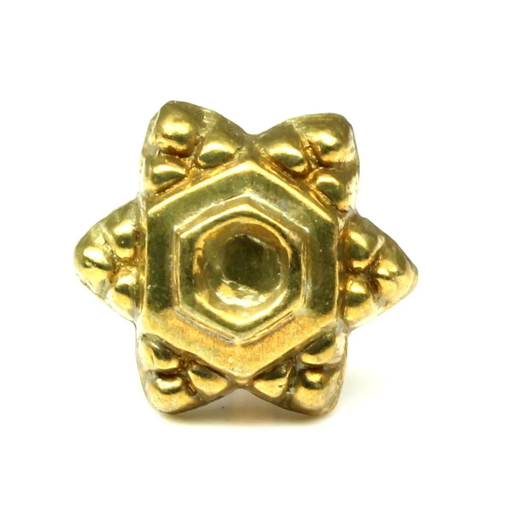 Brass star nose push pin - Image 2