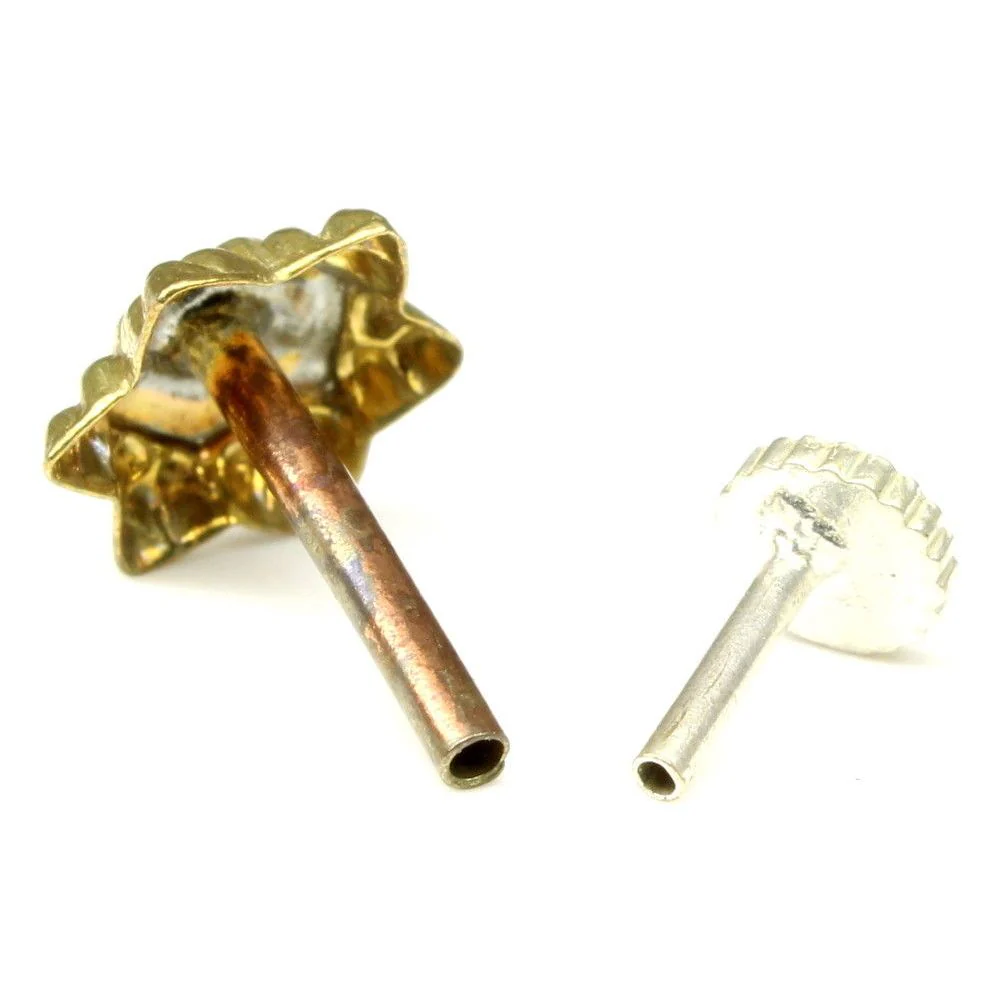 Brass star nose push pin - Image 3