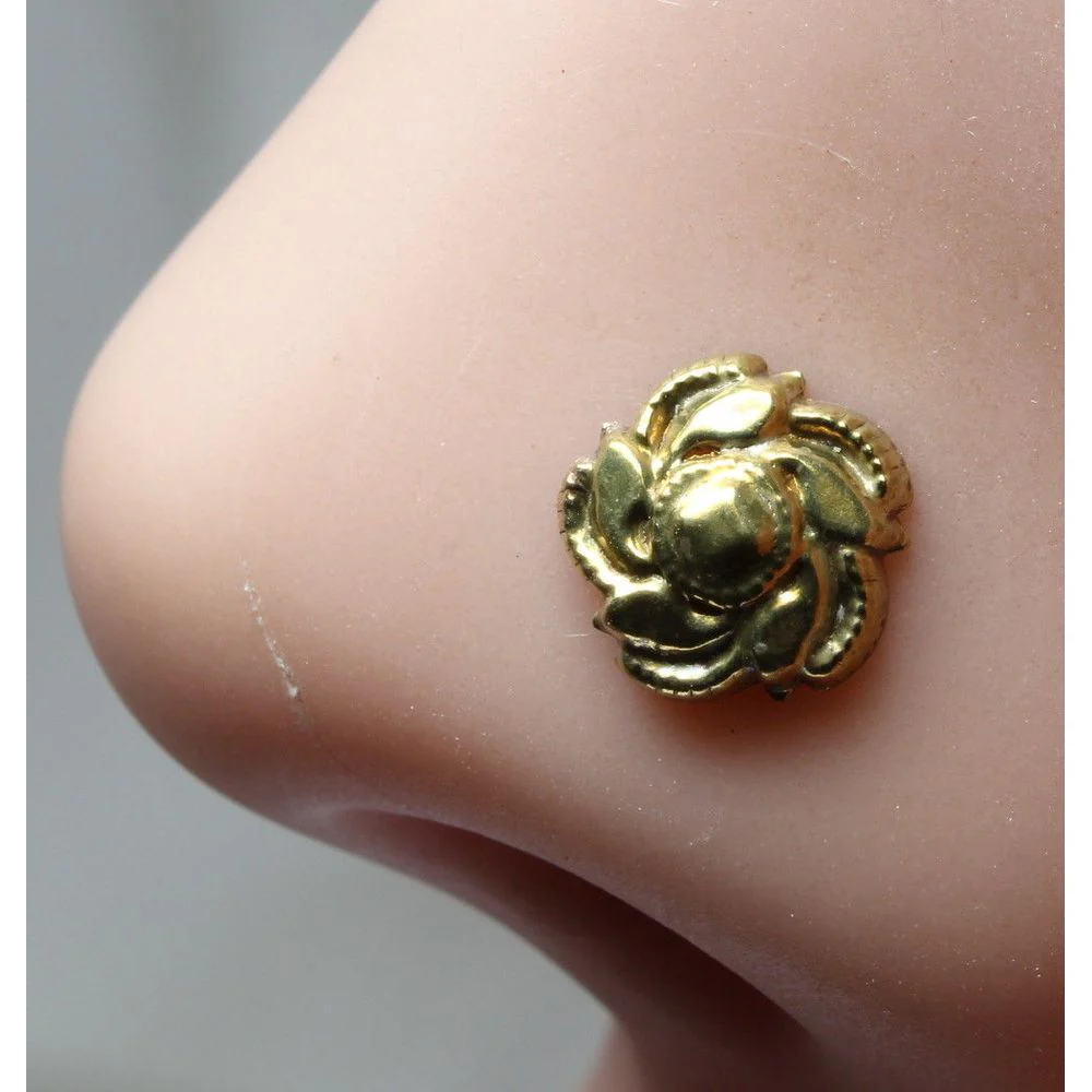 Camellia flower design nose pin - Image 2