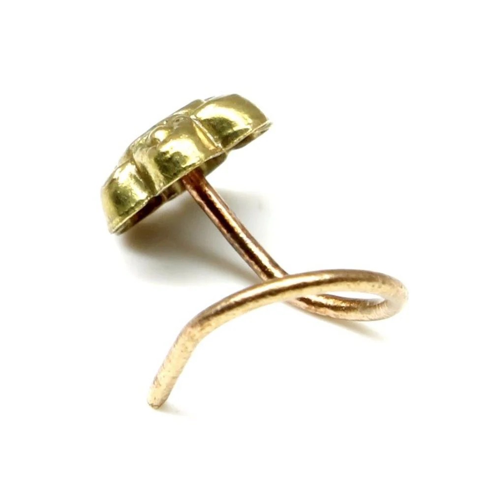 Classic antique brass nose pin - Image 3