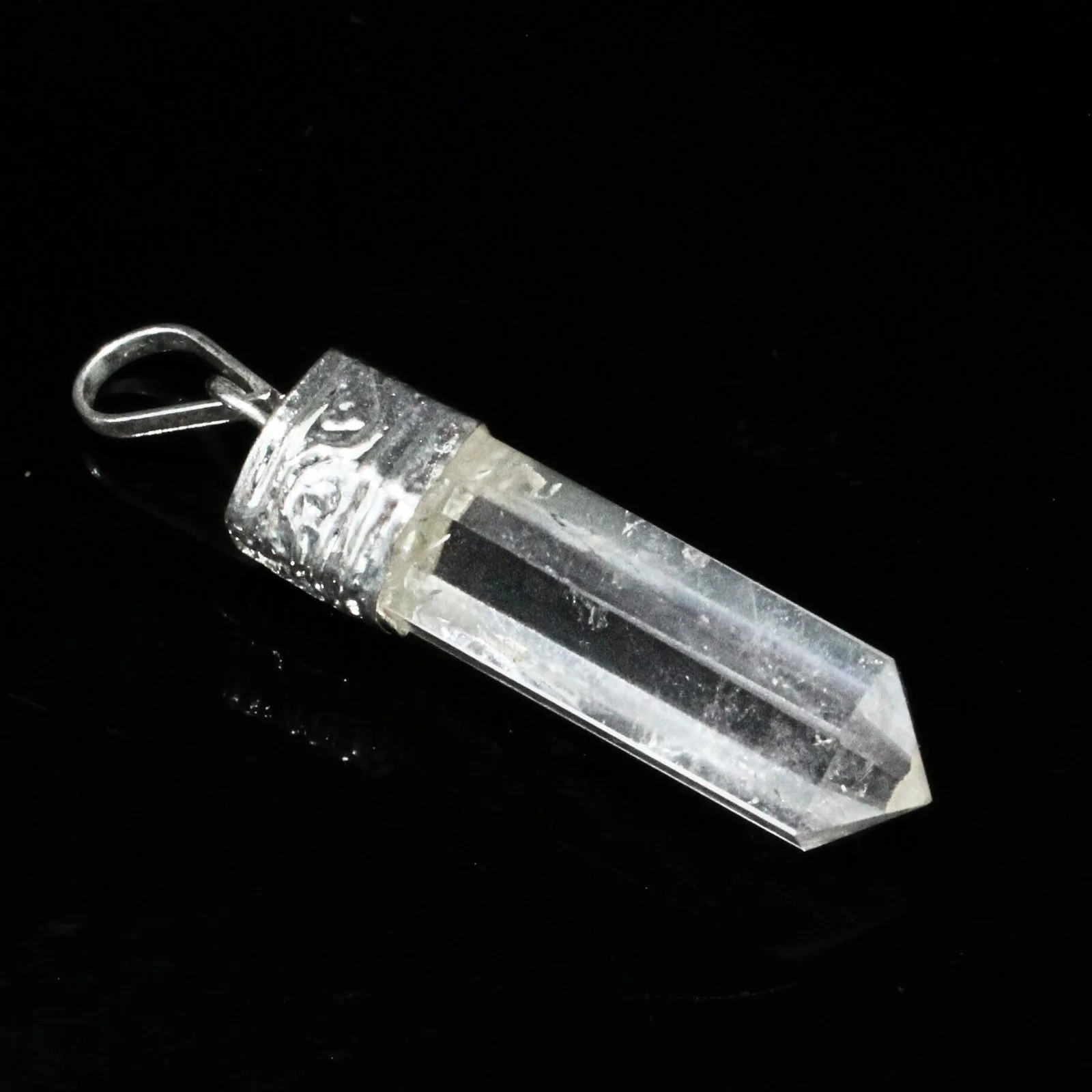 Clear Quartz Power Pencil Pendant 22.6Ct – Natural Healing Point Jewelry - Image 3