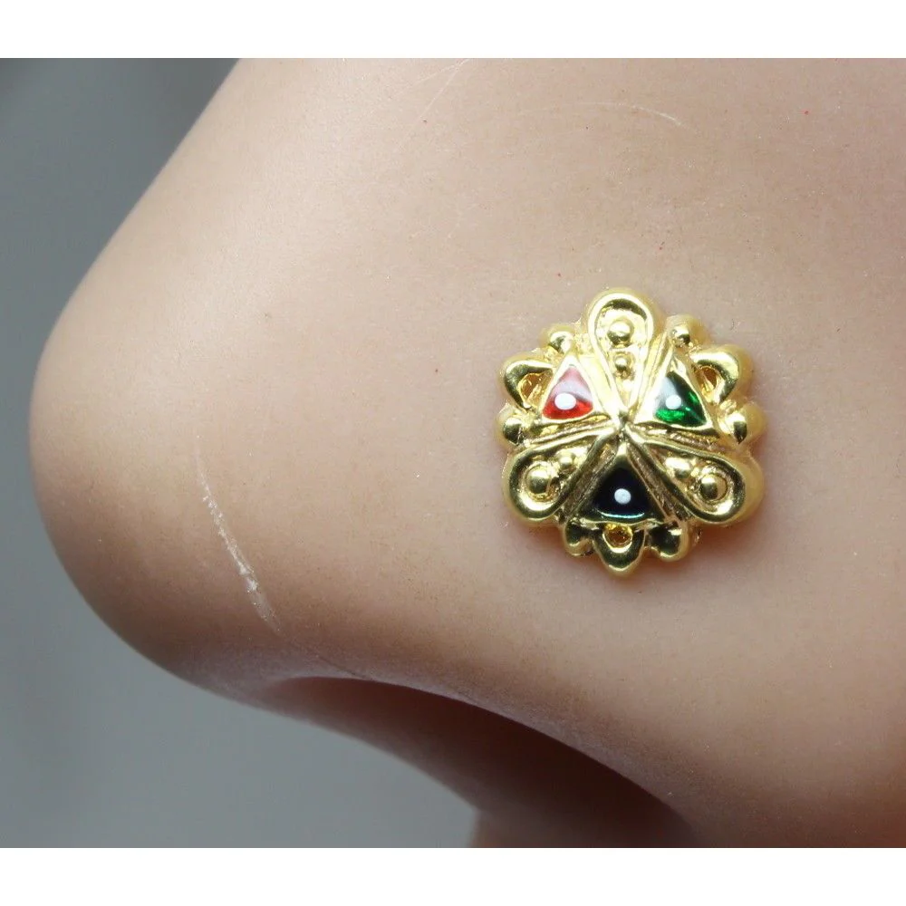 Colorful enamel nose stud - Image 2