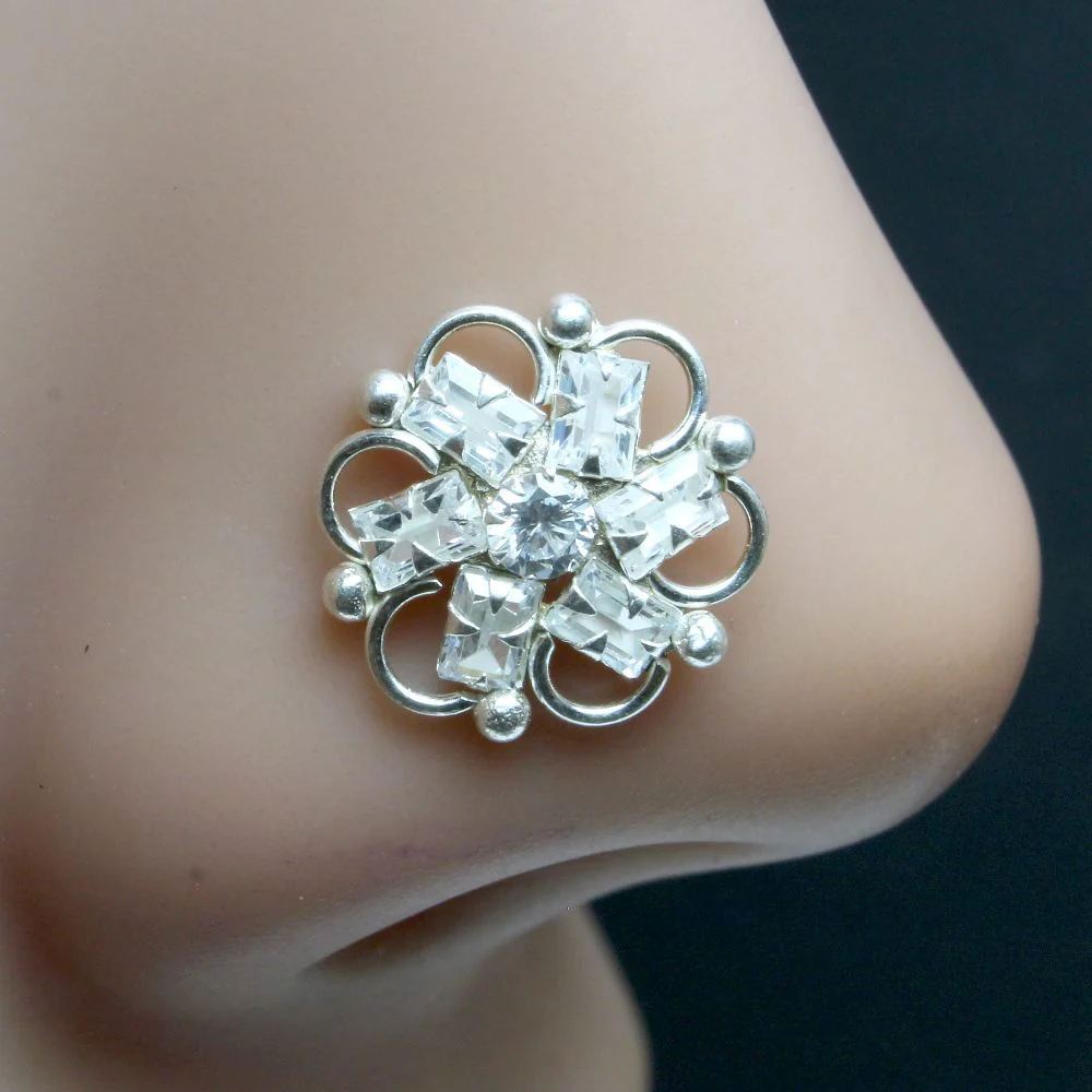 Cosmos Sterling Silver Nose Piercing