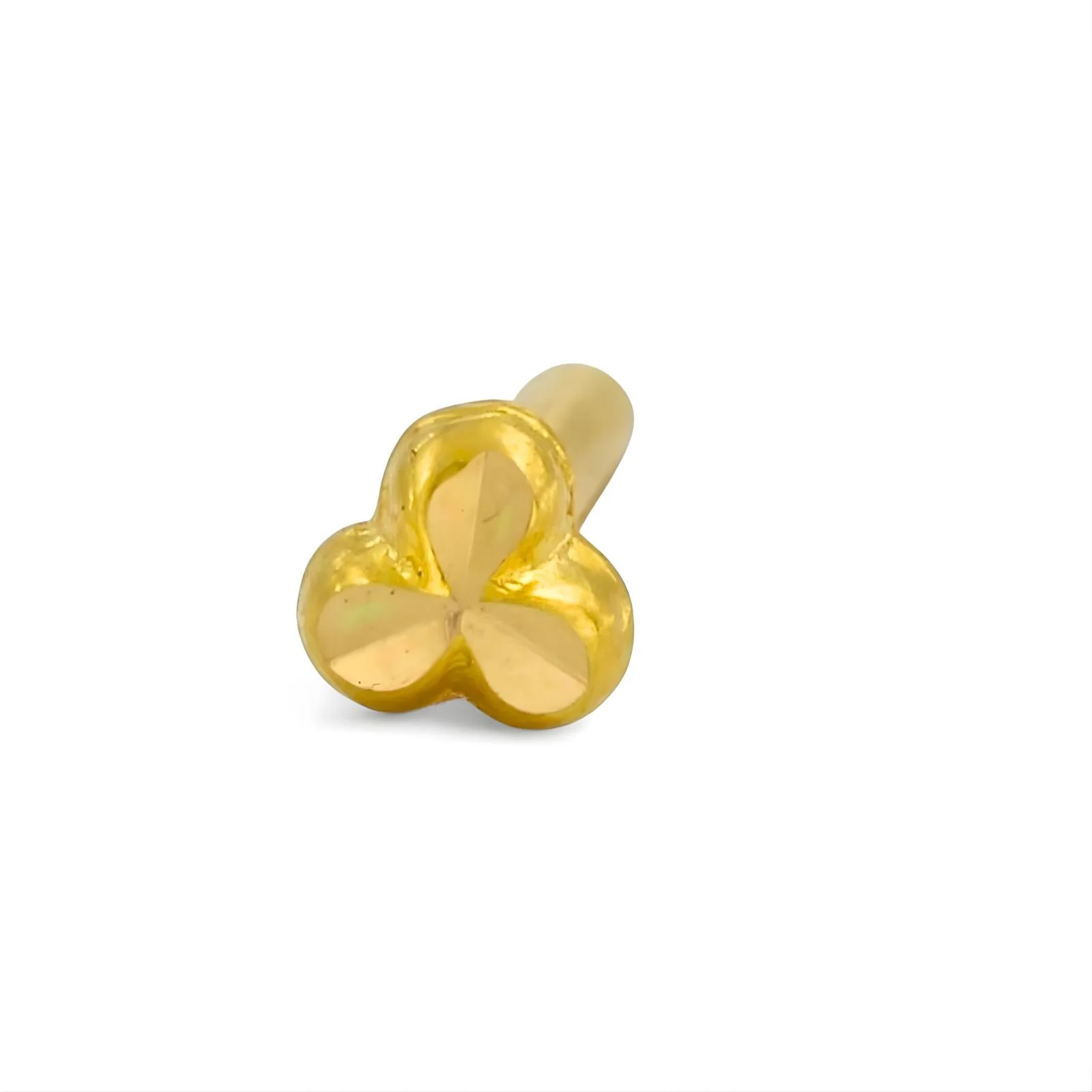 Cute Tiny 18k Real Gold Women Nose Stud Push Pin - Image 3