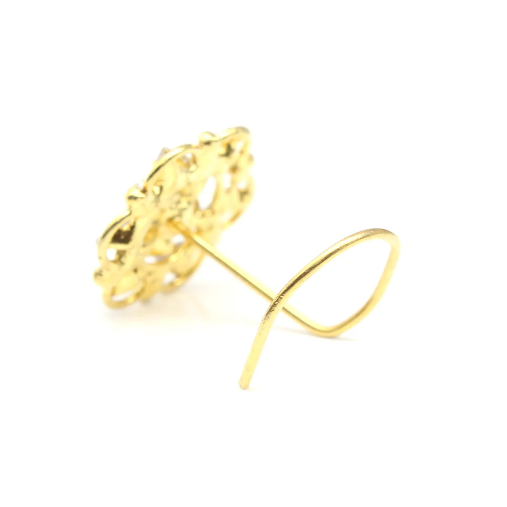 Cute tri-floral nose stud/pin - Image 3