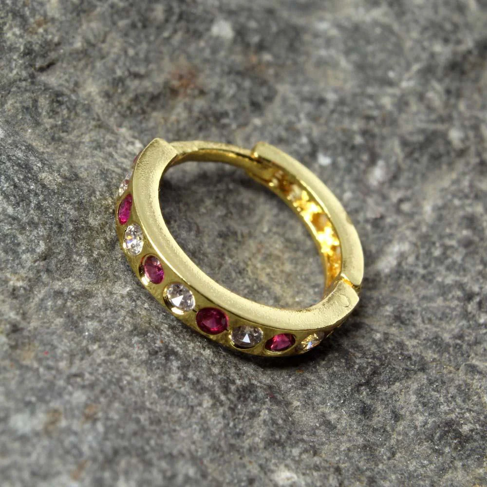 CZ Hoop nose ring - Image 3