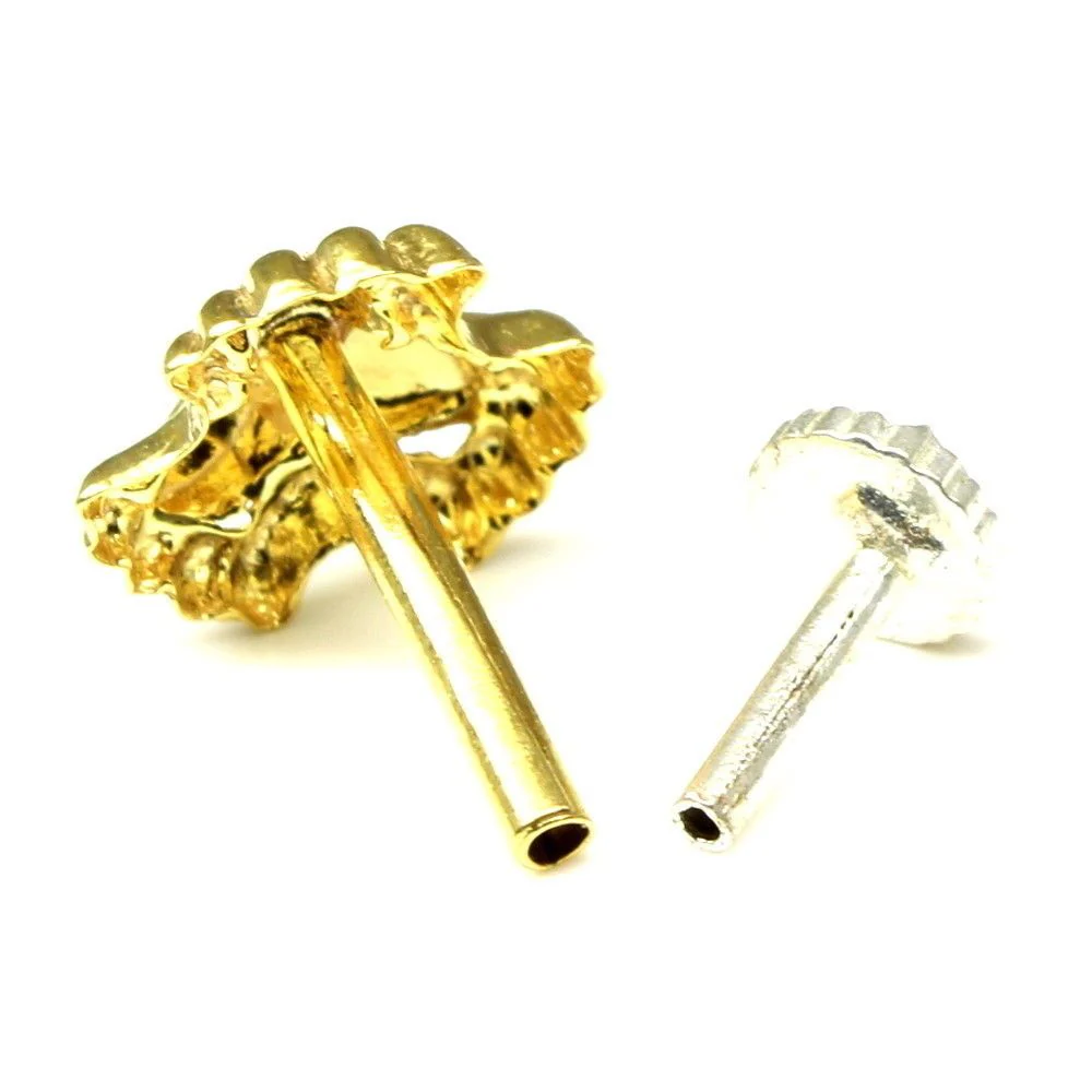 Daily wear leaf design nose pin - Image 3