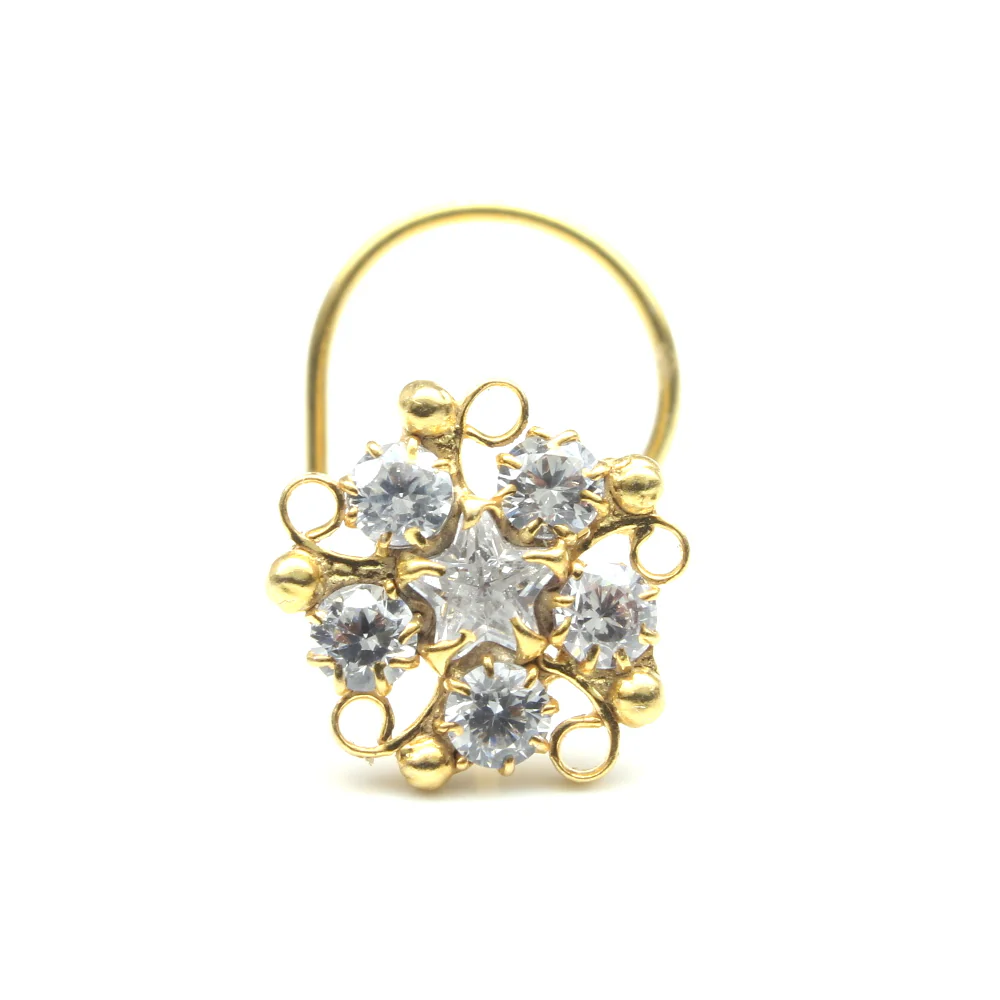 Daisy gold plated delicate Nose Pin - Image 3
