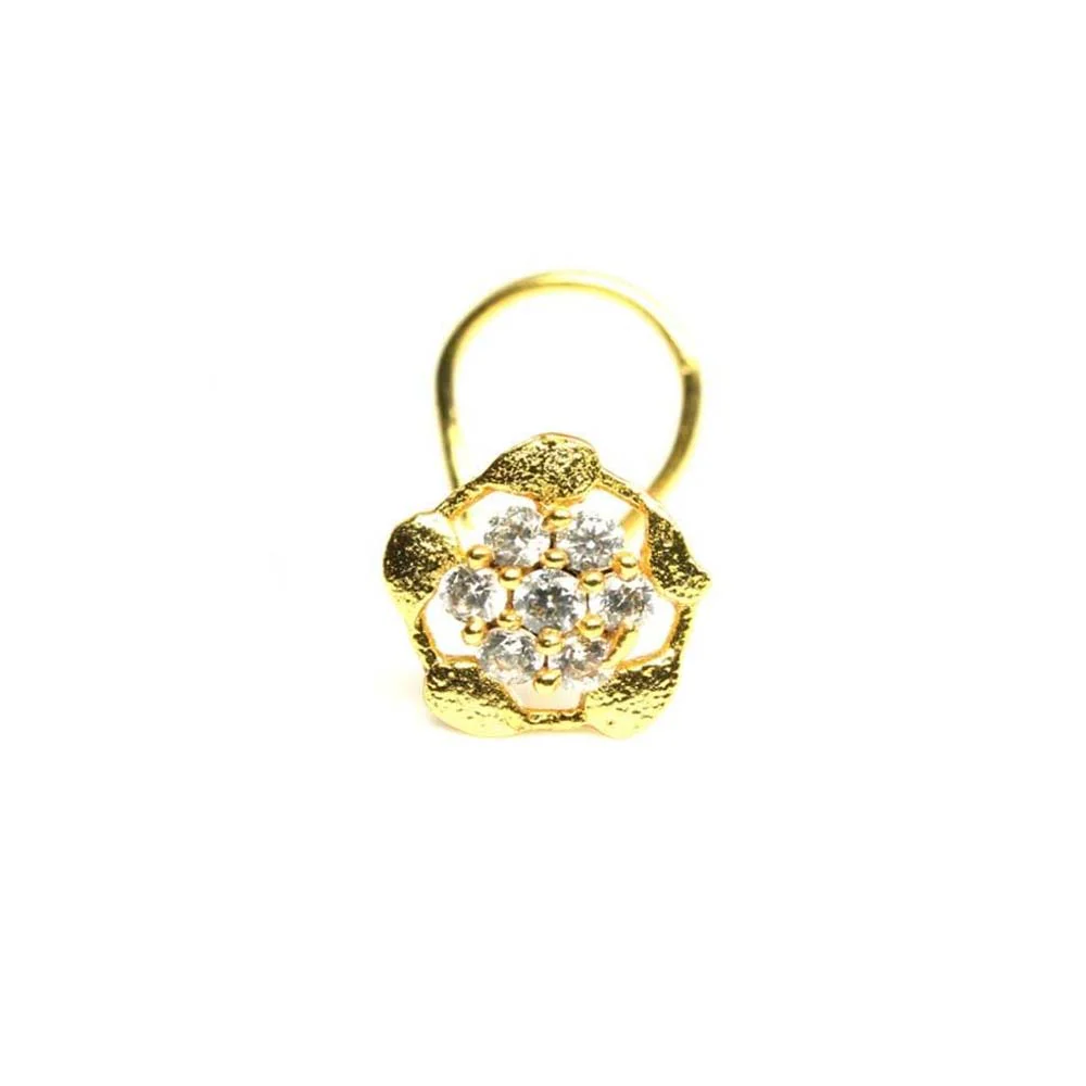 Daisy Gold Plated push pin nose stud - Image 2