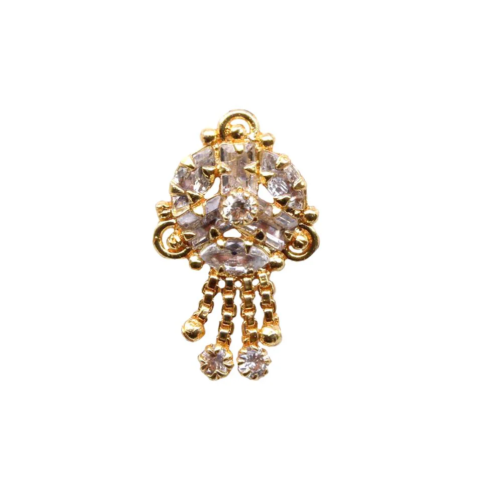 Ethnic Dangle Push pin nose Piercing - Image 2