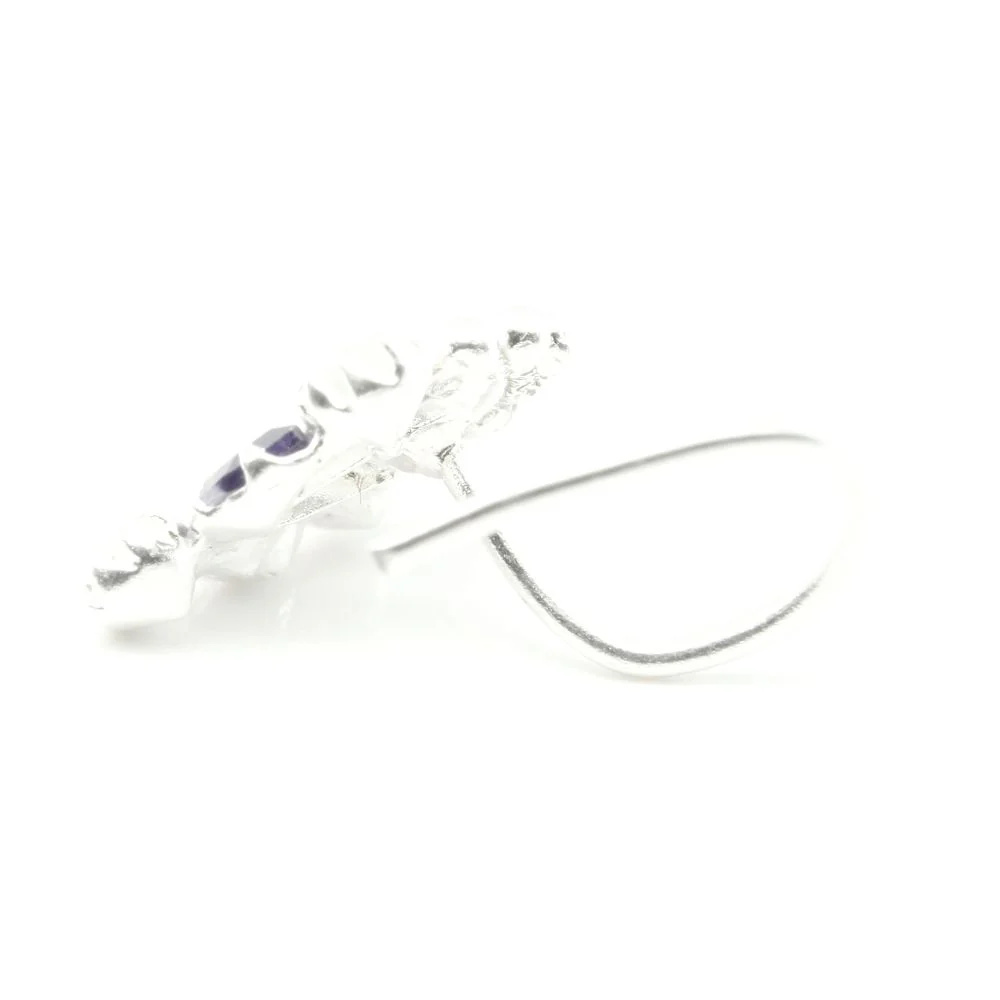 Ethnic Sterling Silver Multi-color Nose Piercing - Image 3