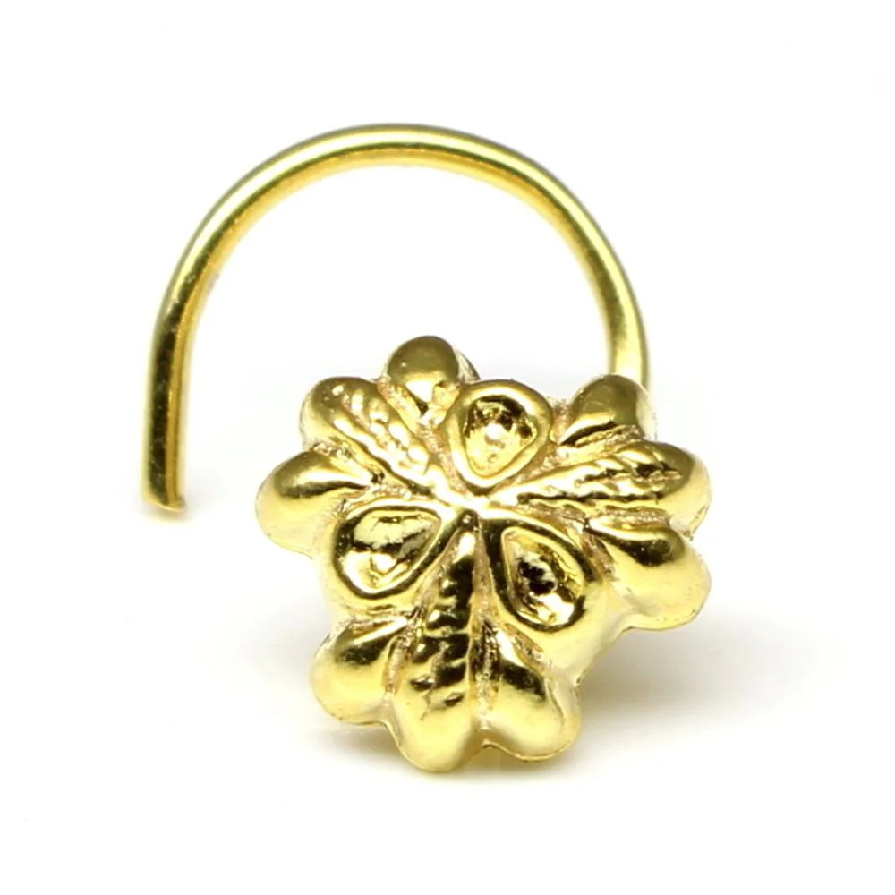Ethnic traditional leaf nose stud - Image 2