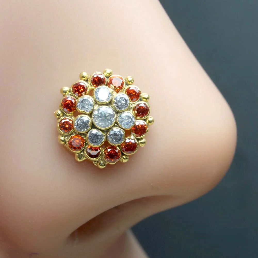 Ethnic wedding l bend nose pin