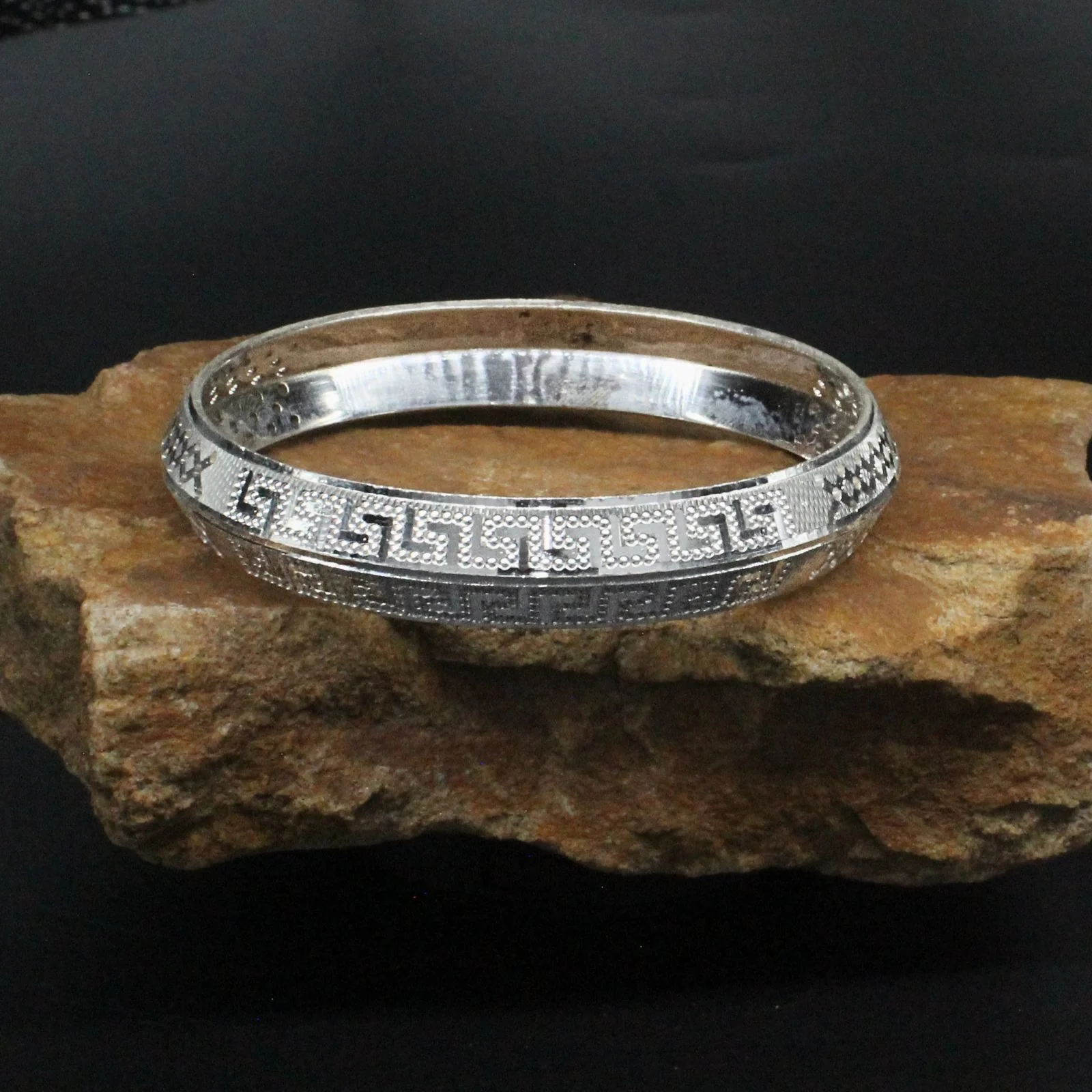 Excellent gifting Real 990 Solid Silver Men's Bangle Bracelet - Image 3