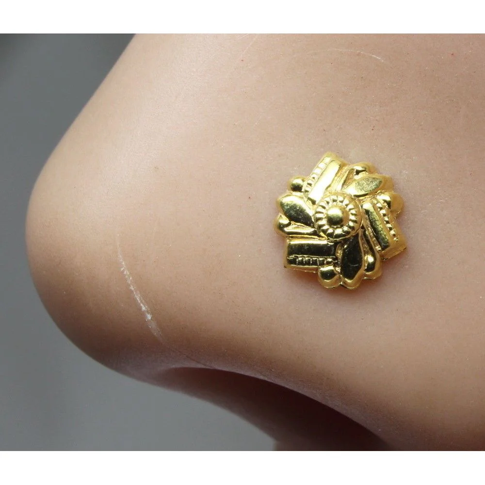 Fancy floret nose push pin