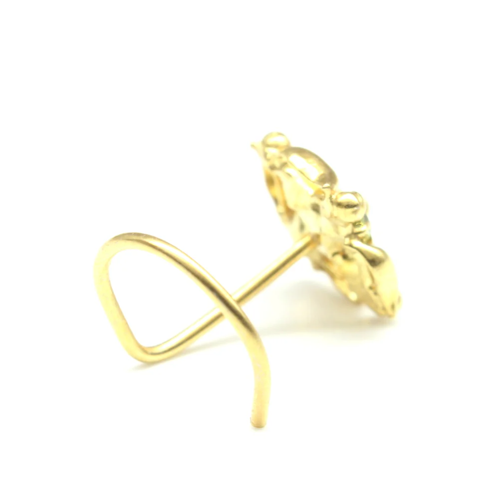 Fancy four stone nose pin - Image 14