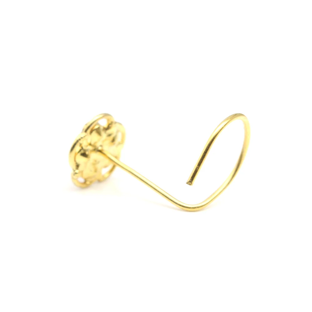 Floral design multi-stone nose pin - Image 3