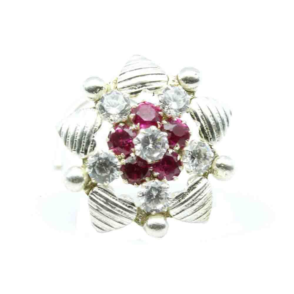 Floral Sterling Silver twisted nose Piercing - Image 2