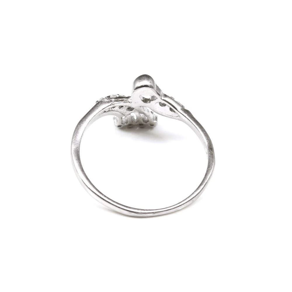 Genuine Real solid 925 Sterling Silver Duck White CZ Women Ring - Image 3
