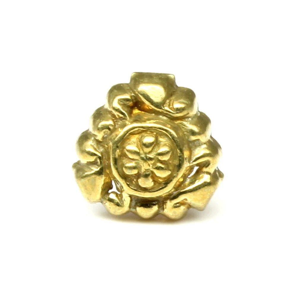 Gold finish floral push pin - Image 2