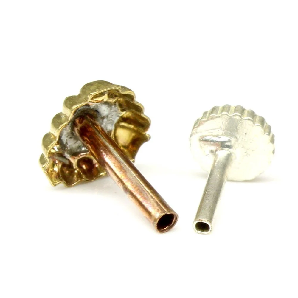 Gold finish floral push pin - Image 3