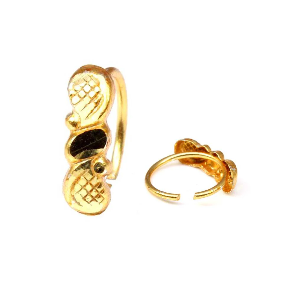 Gold Plated fish-styled nose Ring