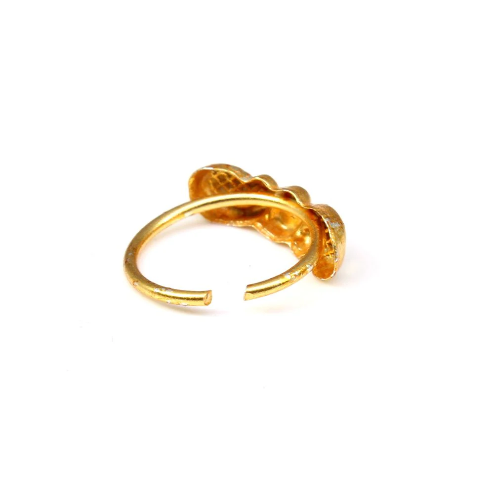Gold Plated fish-styled nose Ring - Image 3