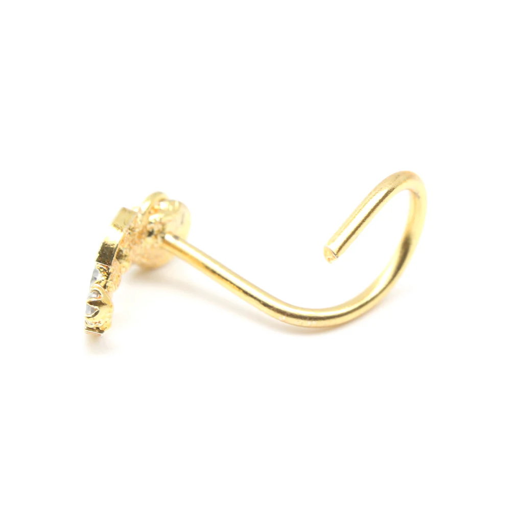 Gold Plated swirl design Indian Piercing - Image 4