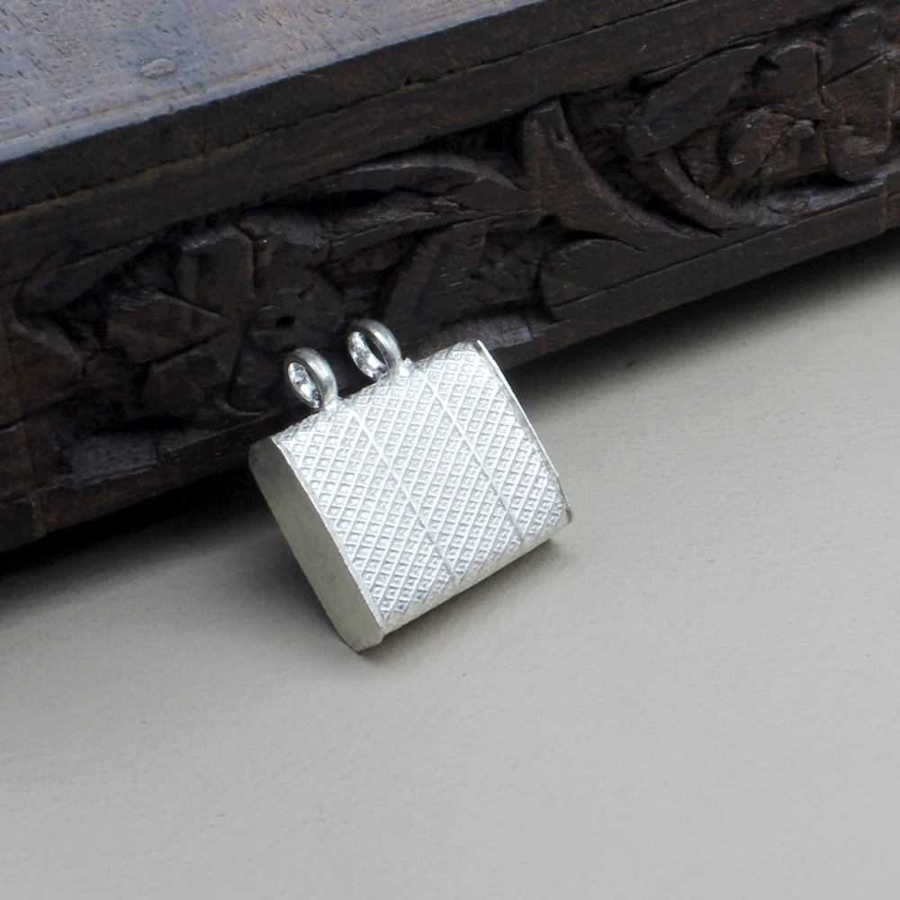 Handcrafted Silver Locket Pendant Container (Open able)