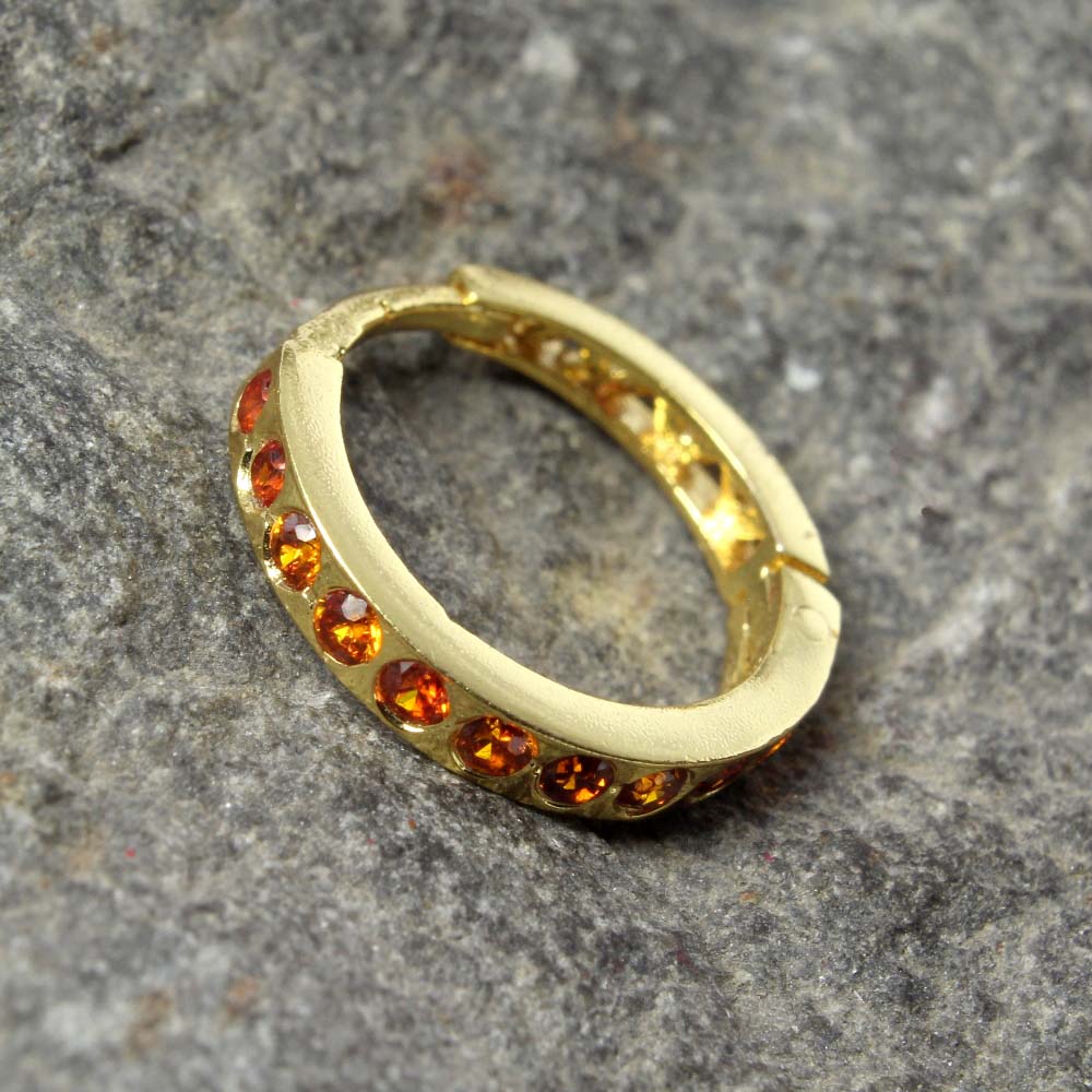 Hinged clicker brass nose ring - Image 3