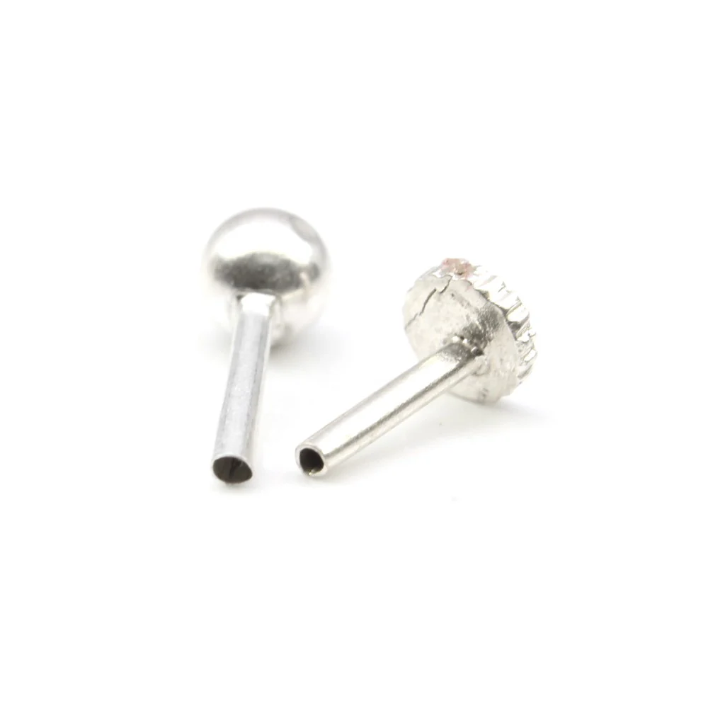 Indian 925 Sterling Silver Ball Nose Pin - Image 3