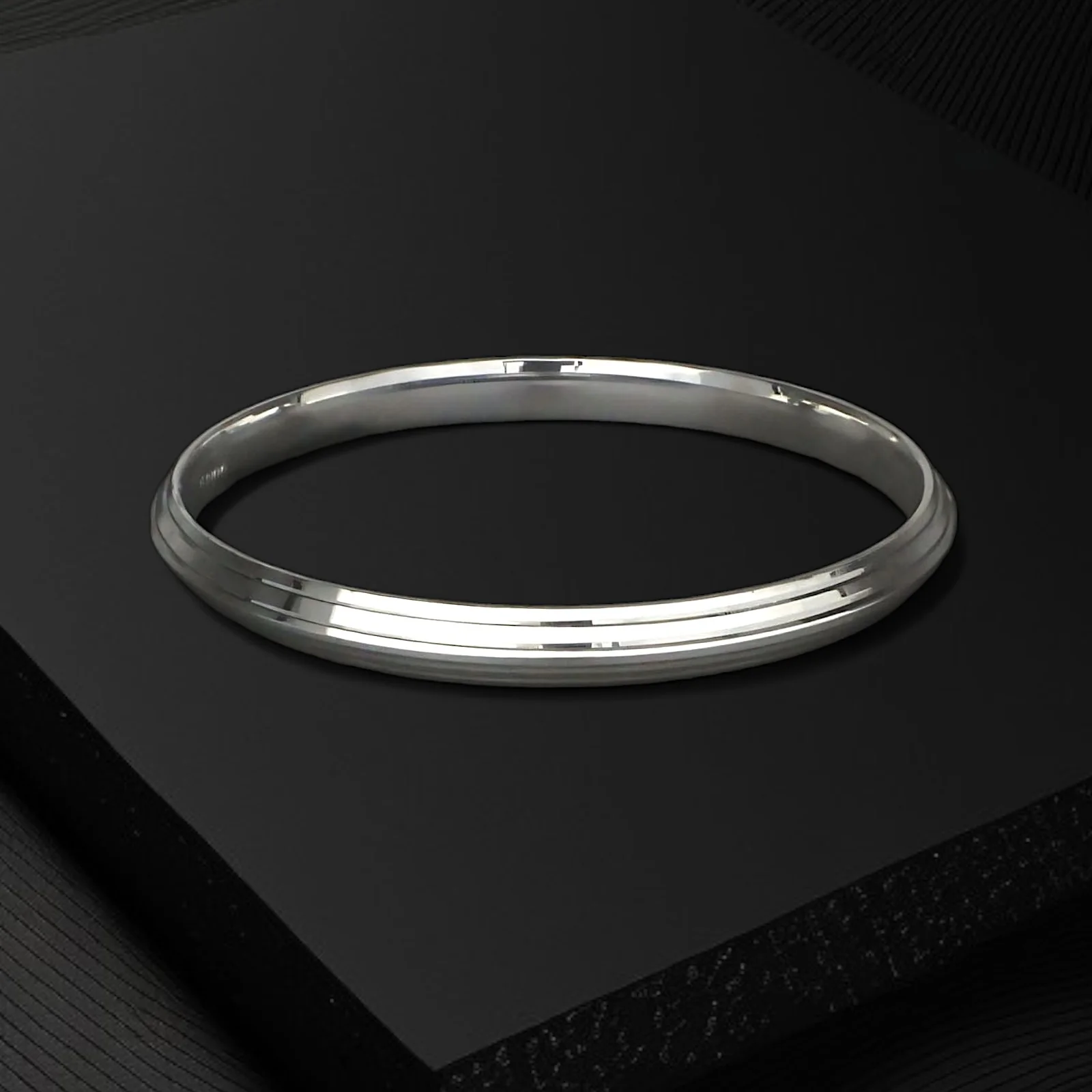 Indian handmade Real Solid Silver Men's Bangle Bracelet