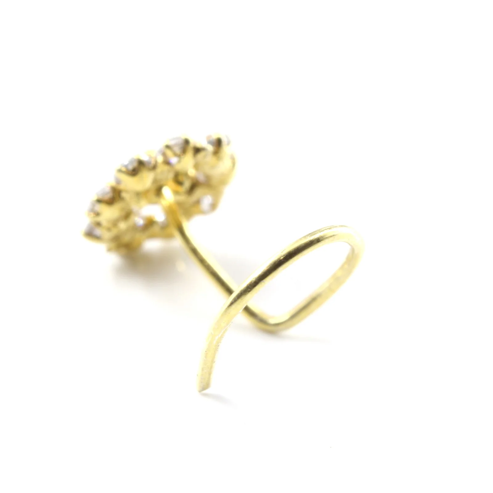 925 Sterling Silver Gold Plated Nose Piercing - Image 4