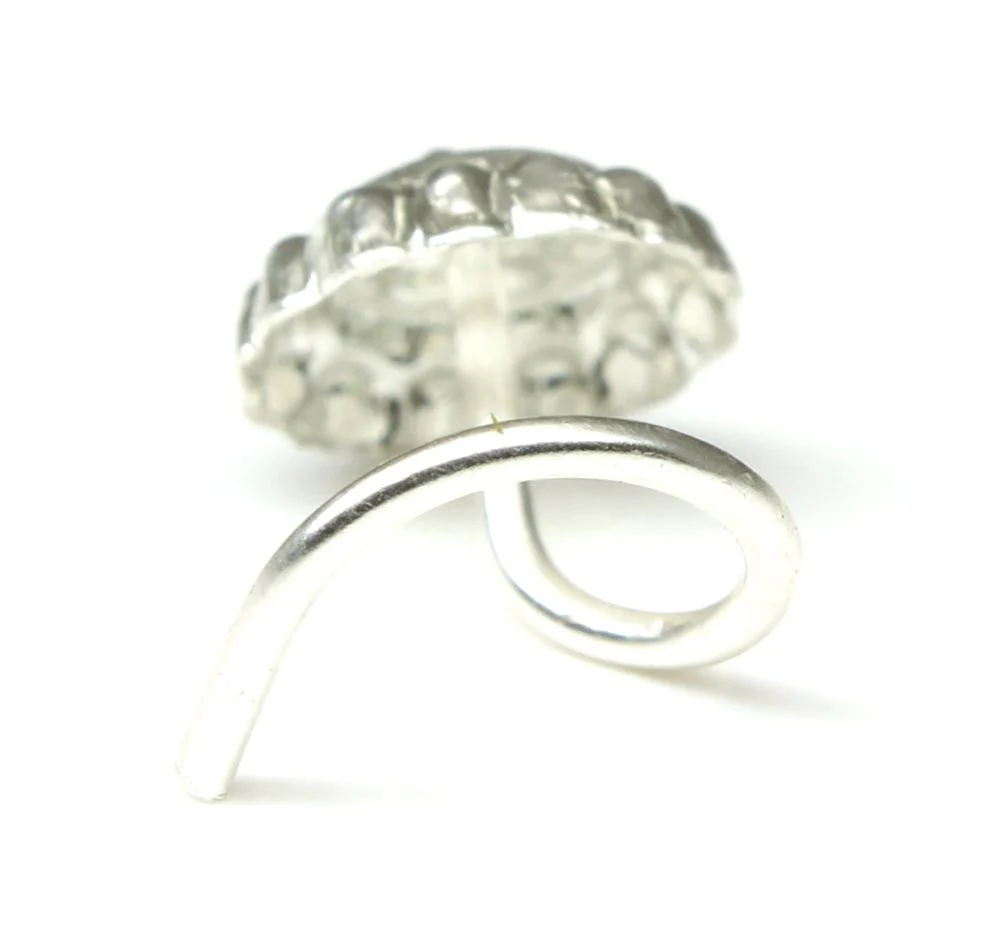 Indian Sterling Silver Corkscrew Nose Piercing - Image 4