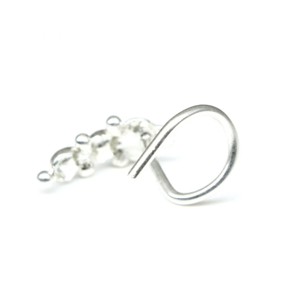 Indian sterling silver nose piercing - Image 3