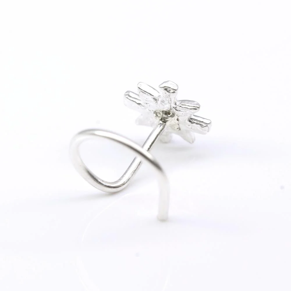 Daisy Sterling Silver Nose Piercing - Image 4