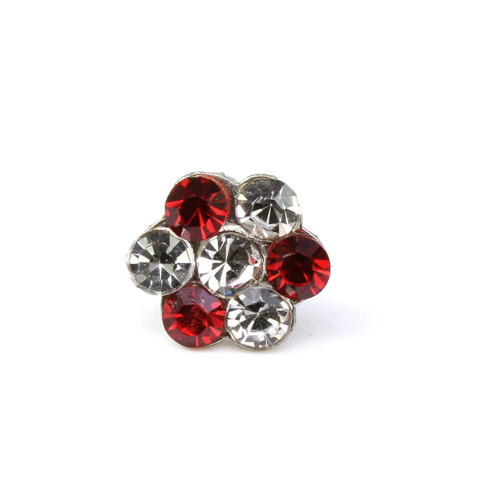 Indian style crystal nose stud - Image 2