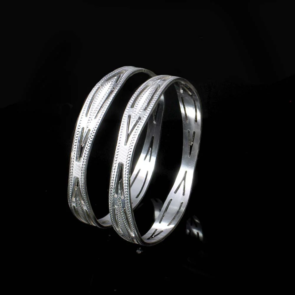 Indian Style Solid Real Silver Women Bangles Bracelet (Kangan) - Image 2